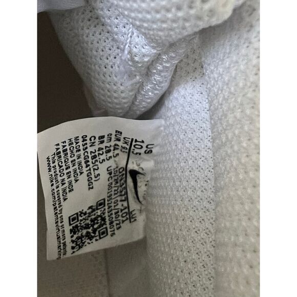 Nike Court Vision Next Nature Mid White Black  Size 10.5 NWOT